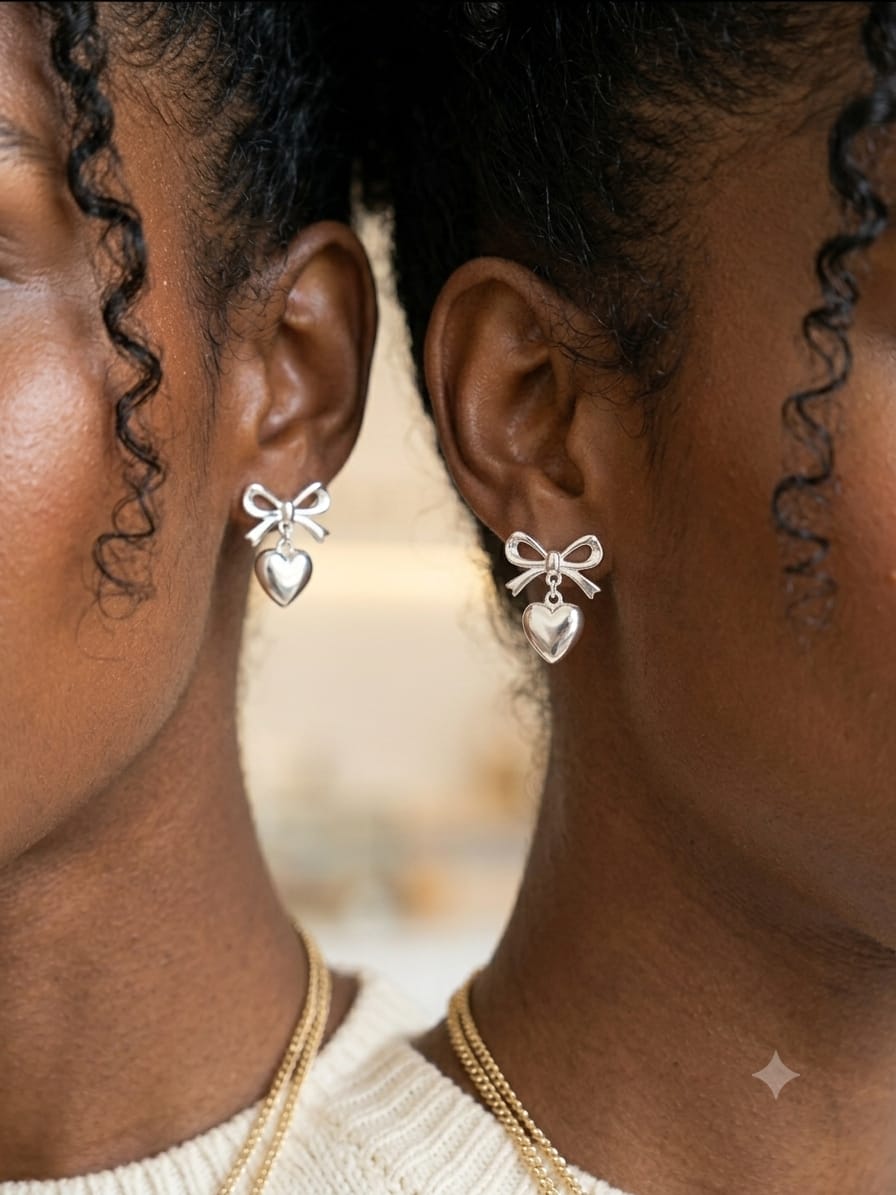 Amour Bow Drop Earrings photo 4
