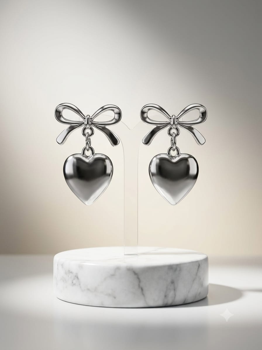 Amour Bow Drop Earrings
