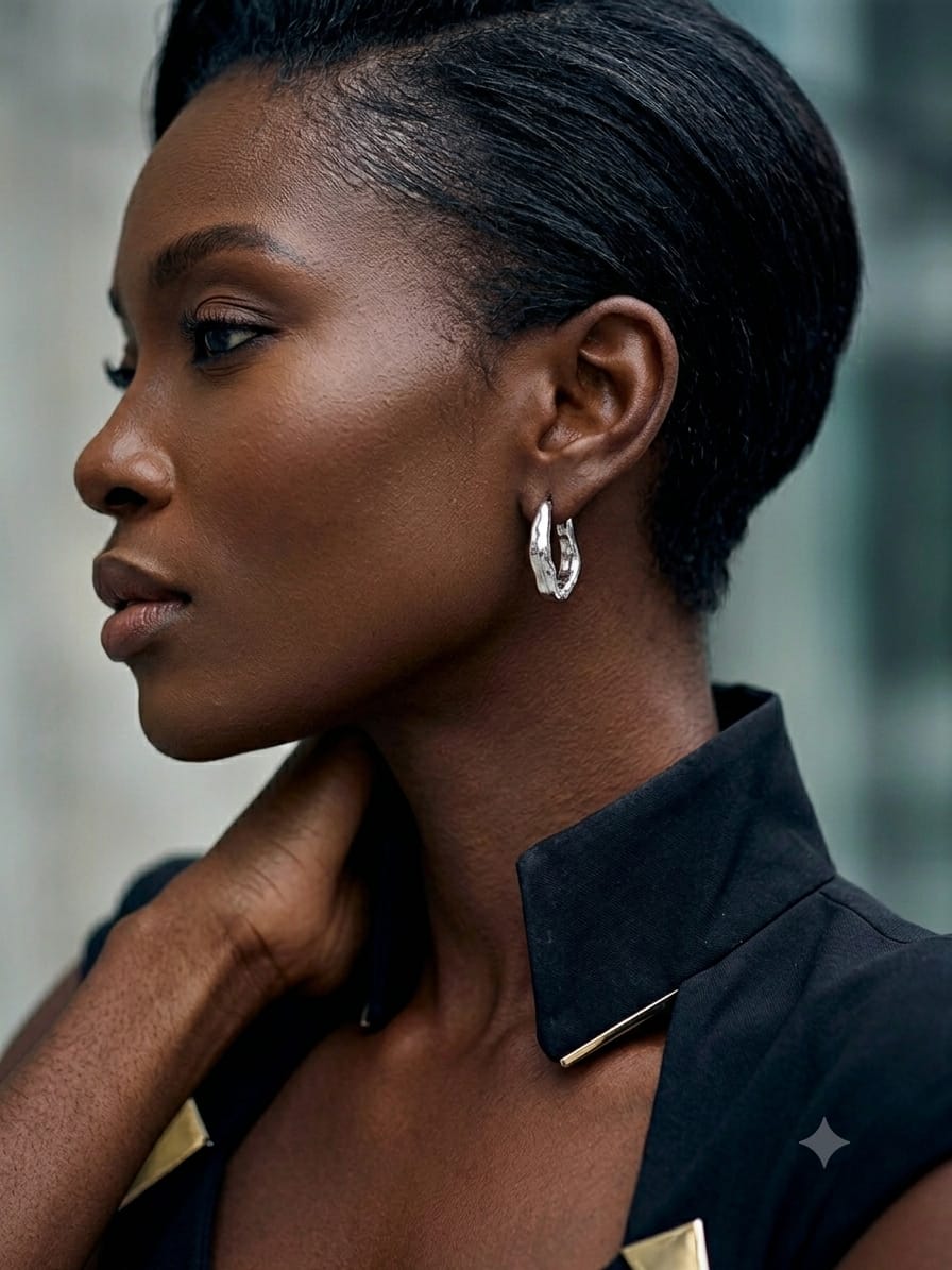 Molten Silver Hoops photo 2