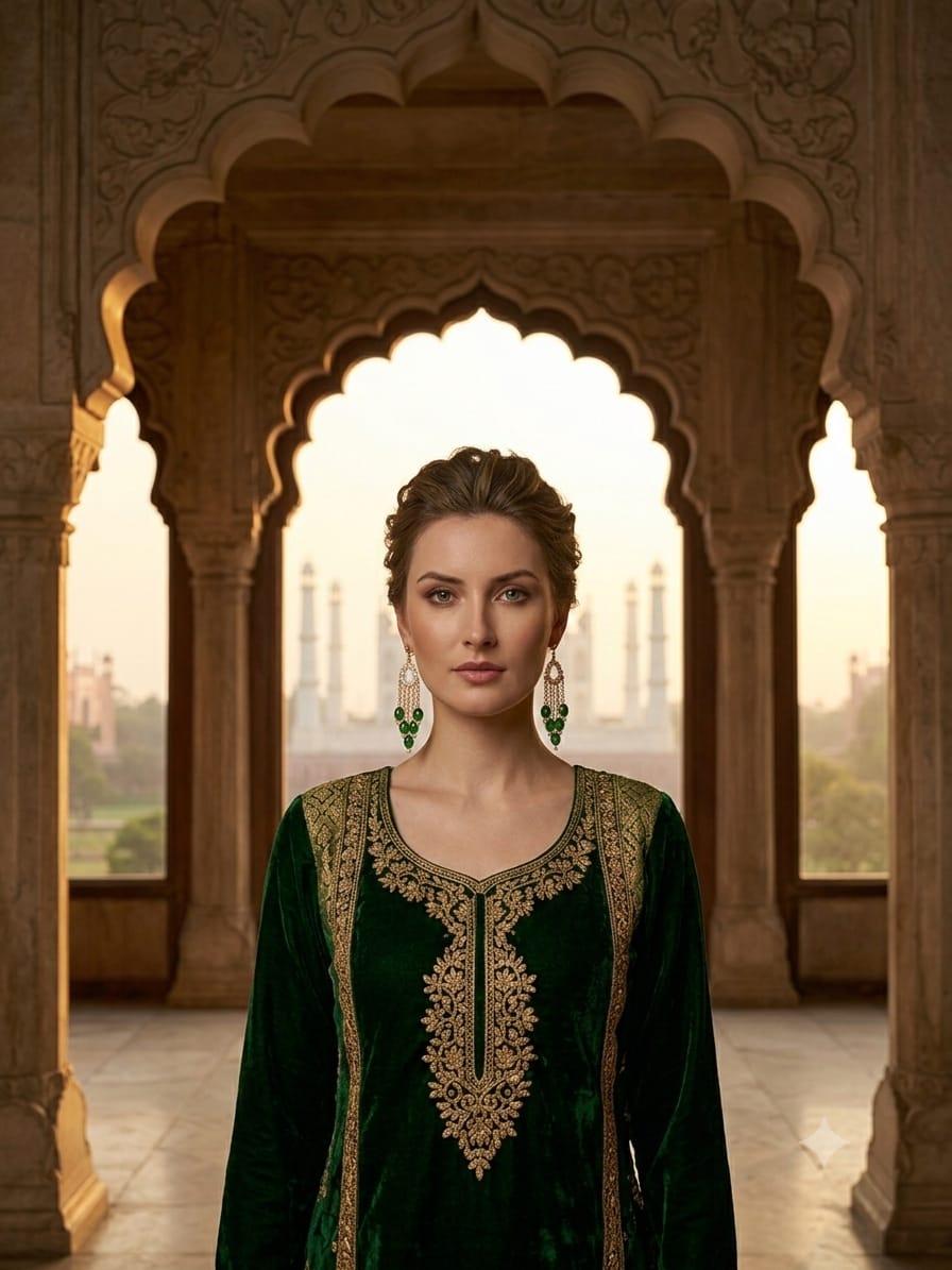 Emerald Fringe Earrings photo 4
