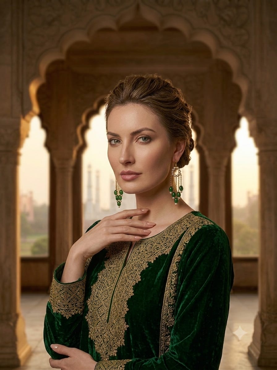 Emerald Fringe Earrings photo 3