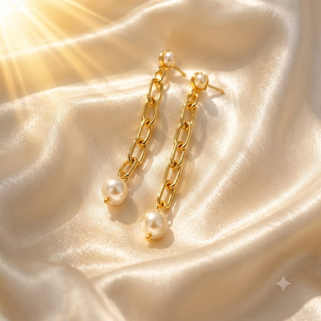 Luna Pearl Drop Earrings photo 5