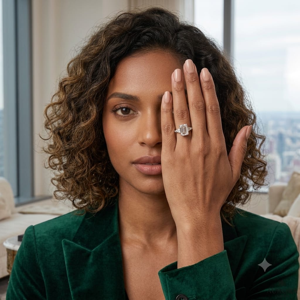 Celeste Rose Solitaire Ring