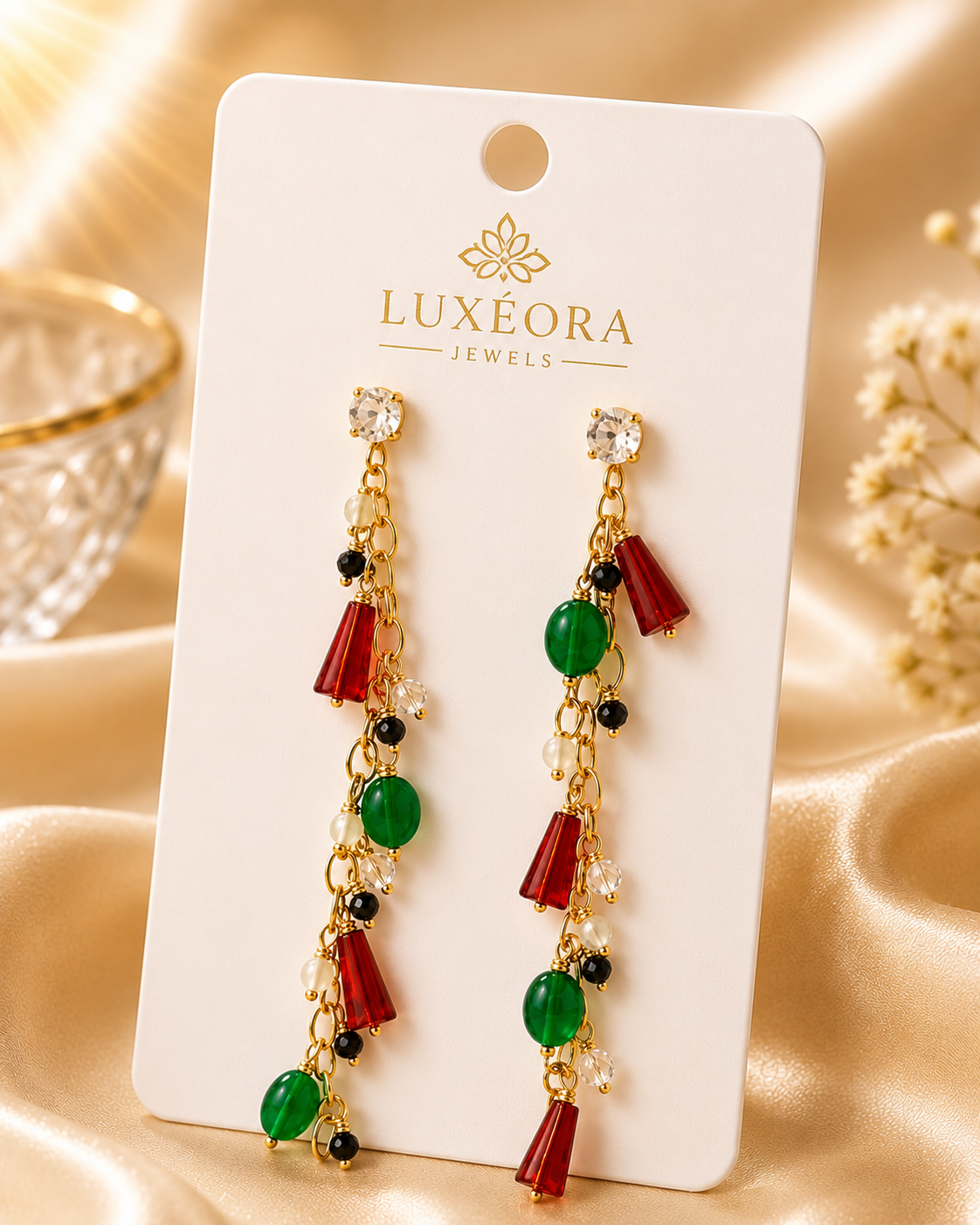 Tricolor Tassel Drop Earrings photo 4